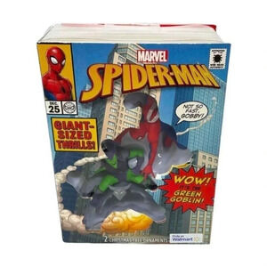 Hallmark Marvel Spider-Man Green Goblin Christmas Tree Ornaments Comic Book Box